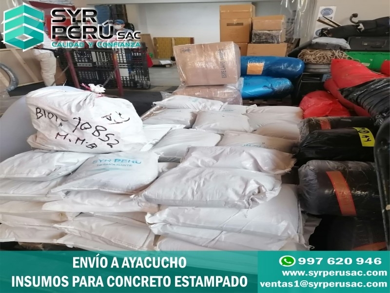 ENVÍO A AYACUCHO INSUMOS PARA CONCRETO ESTAMPADO